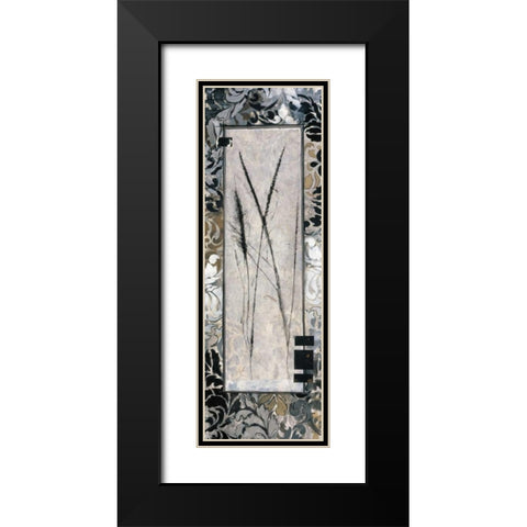 Damask II Black Modern Wood Framed Art Print with Double Matting by Tunick, Connie