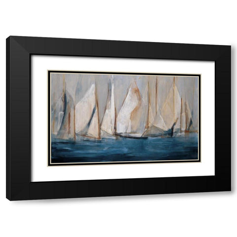On the Winds Black Modern Wood Framed Art Print with Double Matting by Torres, Maria Antonia