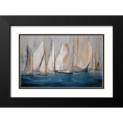 On the Winds Black Modern Wood Framed Art Print with Double Matting by Torres, Maria Antonia