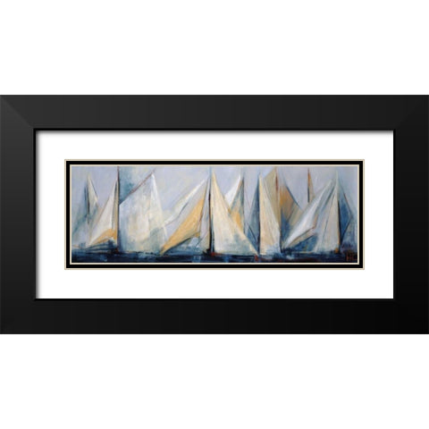 First Sail II Black Modern Wood Framed Art Print with Double Matting by Torres, Maria Antonia