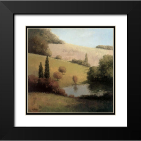 Inspired Hillsides I Black Modern Wood Framed Art Print with Double Matting by Udell