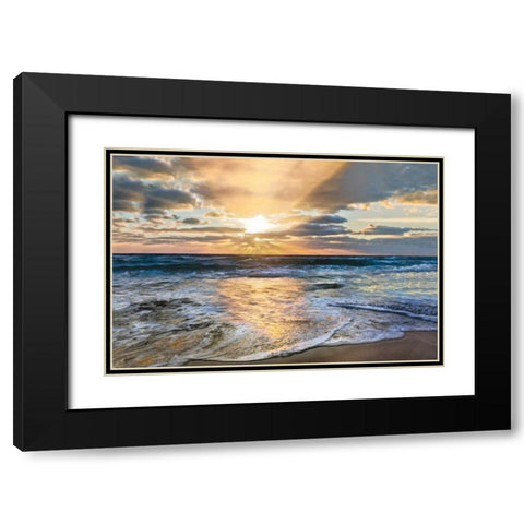 Whipped Cream Black Modern Wood Framed Art Print with Double Matting by Celebrate Life Gallery