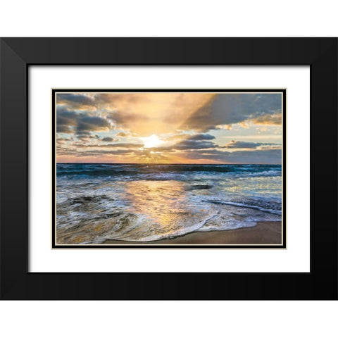 Whipped Cream Black Modern Wood Framed Art Print with Double Matting by Celebrate Life Gallery