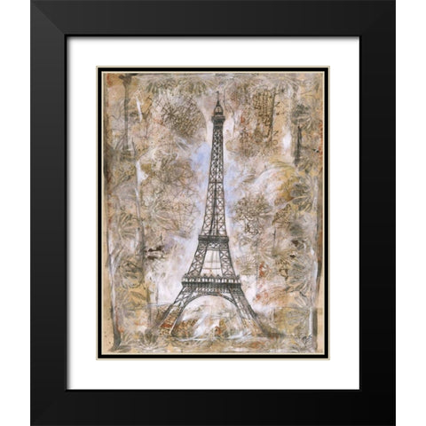 Eiffel Tower Black Modern Wood Framed Art Print with Double Matting by Wiley, Marta G.