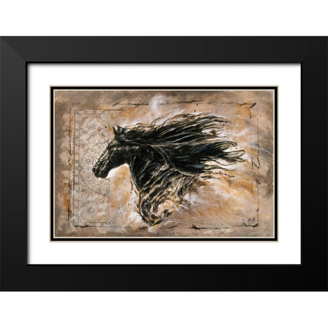 Black Beauty Black Modern Wood Framed Art Print with Double Matting by Wiley, Marta G.
