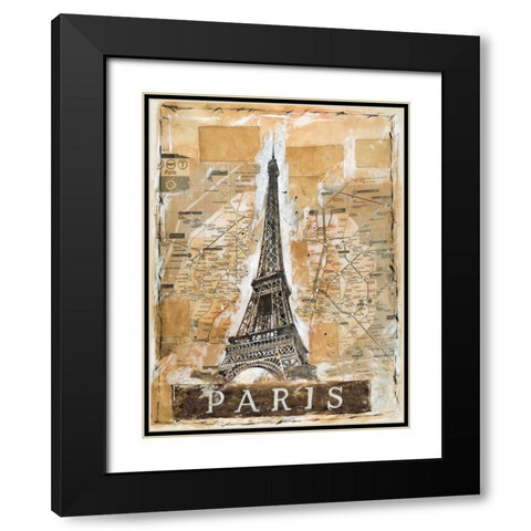 Paris Black Modern Wood Framed Art Print with Double Matting by Wiley, Marta G.