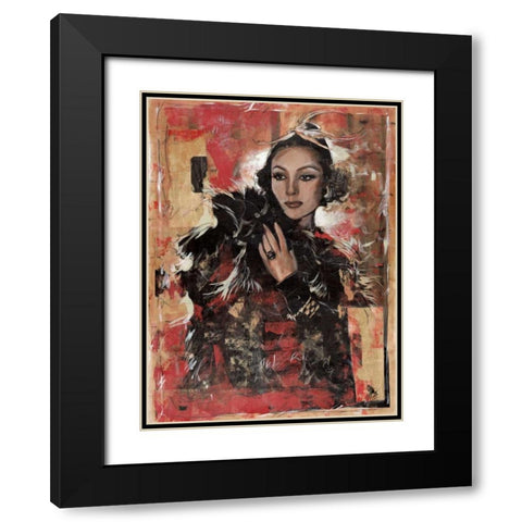 Vintage Goddess I Black Modern Wood Framed Art Print with Double Matting by Wiley, Marta G.