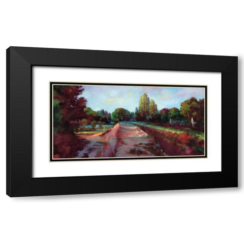 Morning Light Black Modern Wood Framed Art Print with Double Matting by Young, Donna