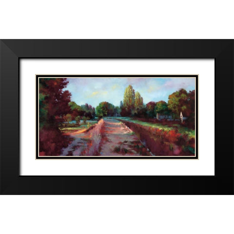 Morning Light Black Modern Wood Framed Art Print with Double Matting by Young, Donna
