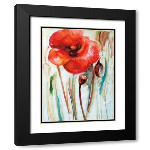 Mak Black Modern Wood Framed Art Print with Double Matting by Zielinska, Maria