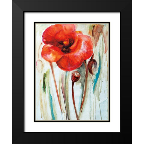 Mak Black Modern Wood Framed Art Print with Double Matting by Zielinska, Maria