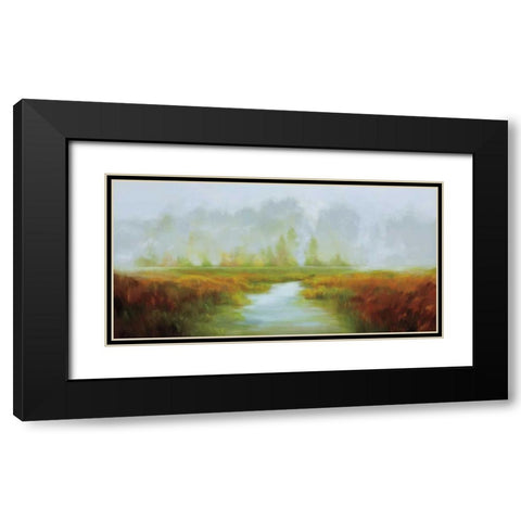Place of Peace Black Modern Wood Framed Art Print with Double Matting by Zakharova, Tetiana
