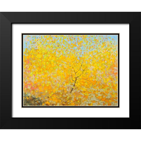 Series Weeping Katsura Black Modern Wood Framed Art Print with Double Matting by Bajility, Andra