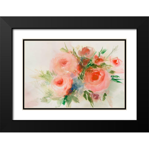 Dreamy Florals I  Black Modern Wood Framed Art Print with Double Matting by Aria K