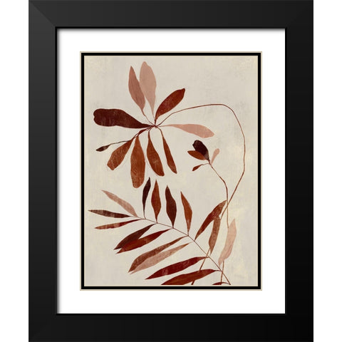 Rust II  Black Modern Wood Framed Art Print with Double Matting by Aria K