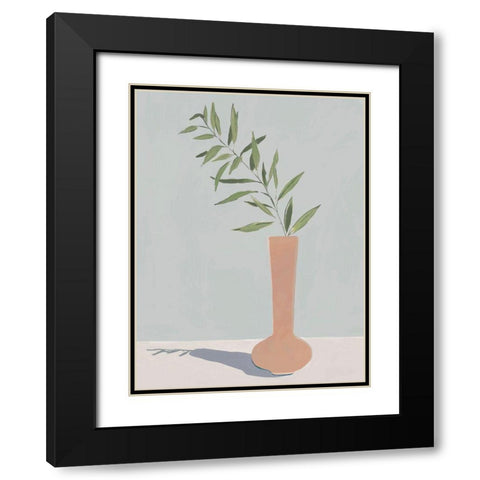 Terracotta Vase I  Black Modern Wood Framed Art Print with Double Matting by Aria K