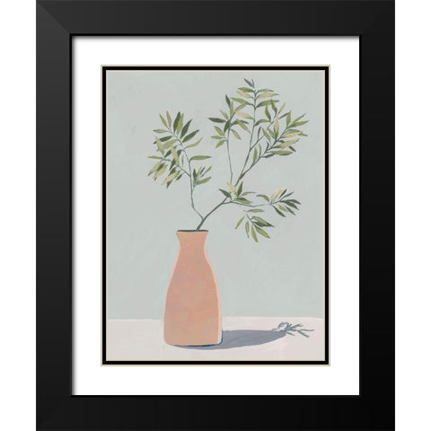 Terracotta Vase II Black Modern Wood Framed Art Print with Double Matting by Aria K