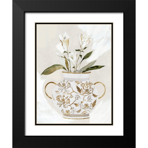 Decorative Botanical II Black Modern Wood Framed Art Print with Double Matting by Aria K