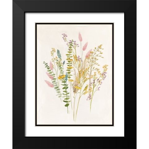 Dried Flower I Black Modern Wood Framed Art Print with Double Matting by Aria K