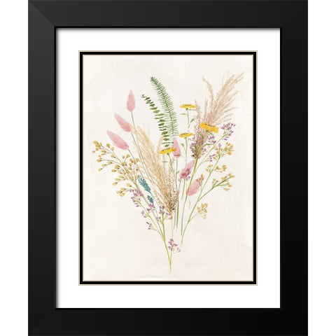 Dried Flower II Black Modern Wood Framed Art Print with Double Matting by Aria K