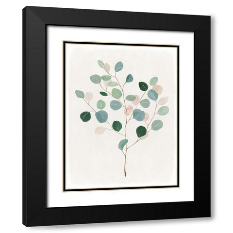 Soothing Botanical I Black Modern Wood Framed Art Print with Double Matting by Aria K