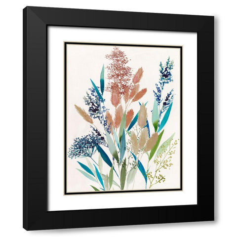 Petals of Perfection II Black Modern Wood Framed Art Print with Double Matting by Aria K