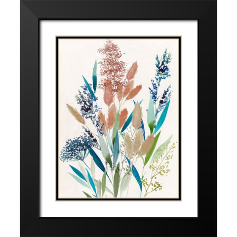 Petals of Perfection II Black Modern Wood Framed Art Print with Double Matting by Aria K