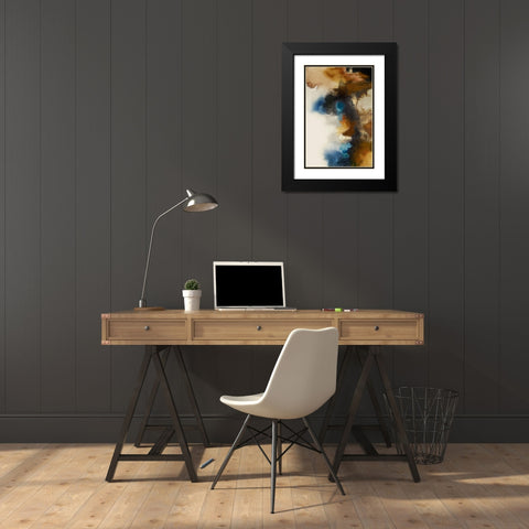 Shimmer  Black Modern Wood Framed Art Print with Double Matting by Peal, Emma