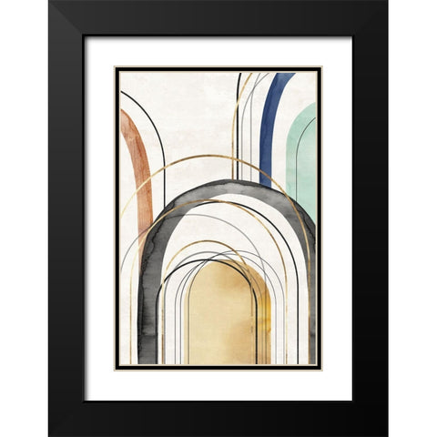 Golden Arches I  Black Modern Wood Framed Art Print with Double Matting by Peal, Emma
