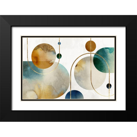 Lunar Galaxy  Black Modern Wood Framed Art Print with Double Matting by Peal, Emma