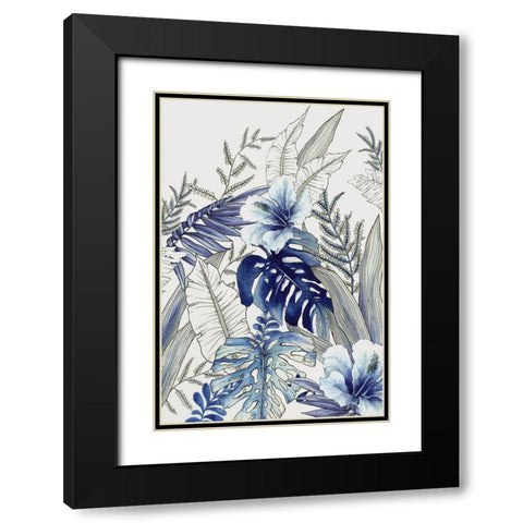 Blue Tropical Forest I  Black Modern Wood Framed Art Print with Double Matting by Black, Alex