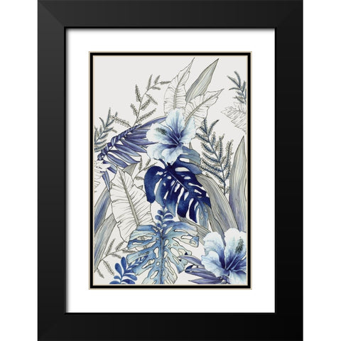 Blue Tropical Forest I  Black Modern Wood Framed Art Print with Double Matting by Black, Alex