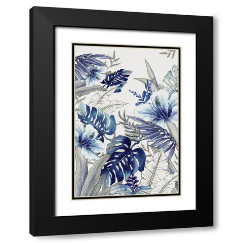Blue Tropical Forest II  Black Modern Wood Framed Art Print with Double Matting by Black, Alex
