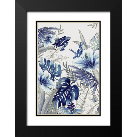 Blue Tropical Forest II  Black Modern Wood Framed Art Print with Double Matting by Black, Alex