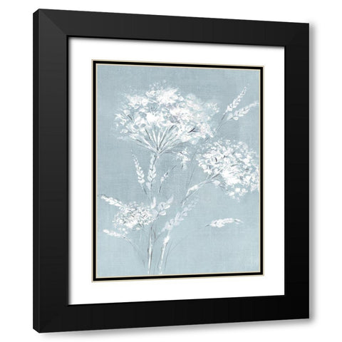 Wild Blue Flowers  Black Modern Wood Framed Art Print with Double Matting by Black, Alex