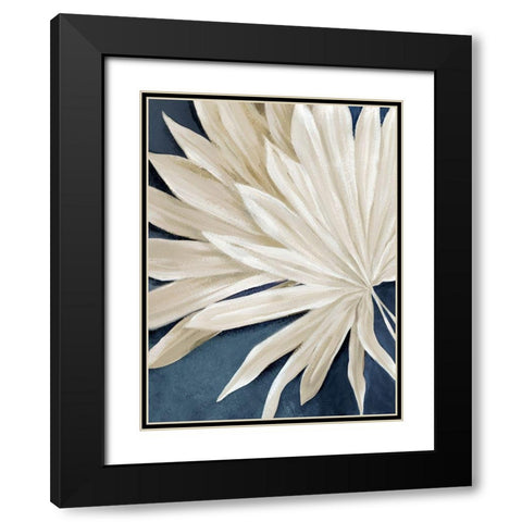 Blue Dry Palms I  Black Modern Wood Framed Art Print with Double Matting by Black, Alex