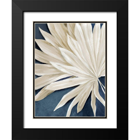 Blue Dry Palms I  Black Modern Wood Framed Art Print with Double Matting by Black, Alex