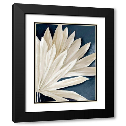 Blue Dry Palms II Black Modern Wood Framed Art Print with Double Matting by Black, Alex