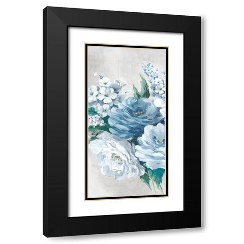 Bundles of Blue II Black Modern Wood Framed Art Print with Double Matting by Black, Alex