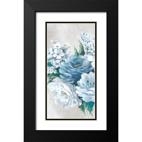 Bundles of Blue II Black Modern Wood Framed Art Print with Double Matting by Black, Alex