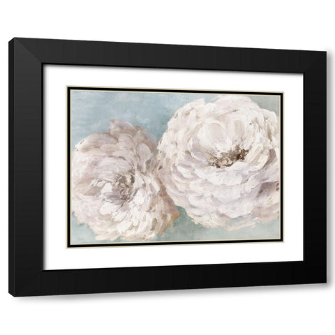 Enchanting Peonies Black Modern Wood Framed Art Print with Double Matting by Black, Alex
