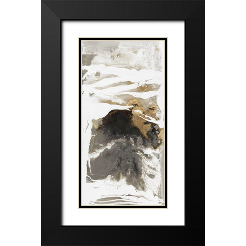 Momento I Black Modern Wood Framed Art Print with Double Matting by PI Studio