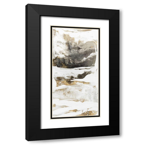 Momento II Black Modern Wood Framed Art Print with Double Matting by PI Studio