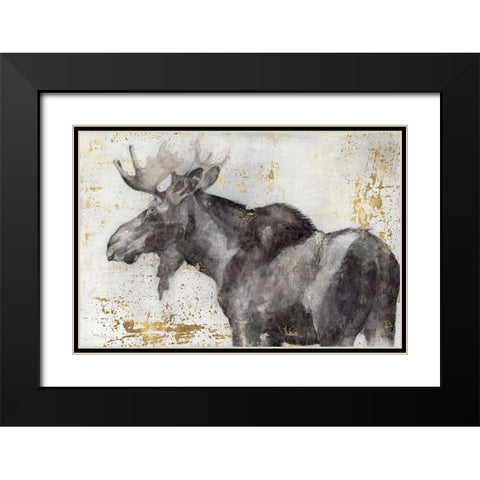 Alces Trail II Black Modern Wood Framed Art Print with Double Matting by Hawksley, Beverley