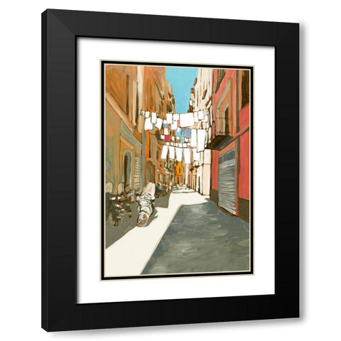 Summer in Naples Black Modern Wood Framed Art Print with Double Matting by Errico and Slyp