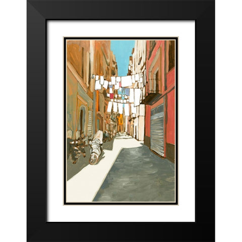 Summer in Naples Black Modern Wood Framed Art Print with Double Matting by Errico and Slyp