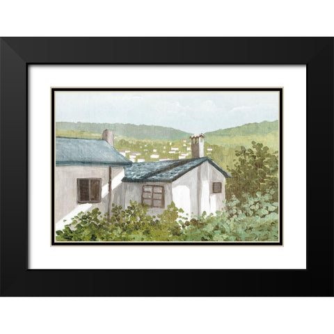 Country Home II Black Modern Wood Framed Art Print with Double Matting by Errico and Slyp