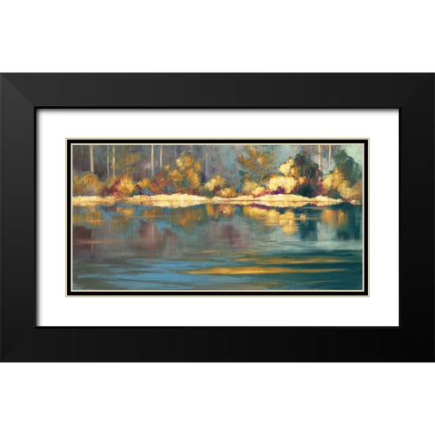 Lake Impressions II Black Modern Wood Framed Art Print with Double Matting by Broome, Marianne