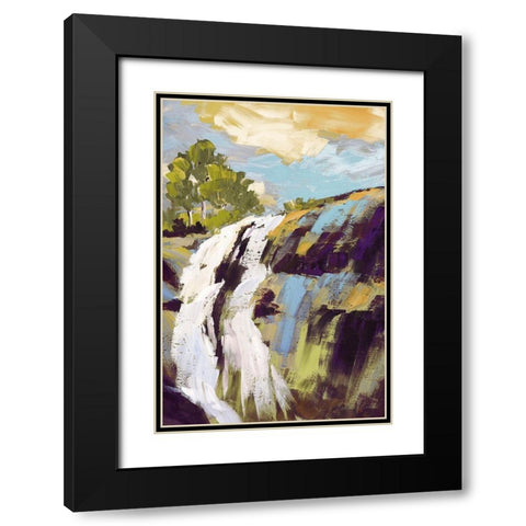 Falls Black Modern Wood Framed Art Print with Double Matting by Broome, Marianne