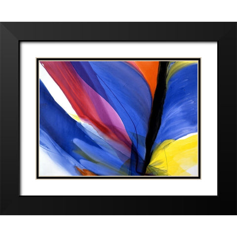 The Color of Joy Black Modern Wood Framed Art Print with Double Matting by Ridgeway, Bette